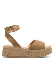 Lasocki Sandały MODENA ARC-4883-10 Brązowy. Brązowe sandały Lasocki, bez wzorów, ze skóry, bez obcasa, na koturnie, bez zapięcia. Za 149,99 zł.