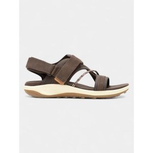 Sandały damskie Merrell Terran 4 Backstrap. Brązowe buty trekkingowe Merrell, z materiału, bez zapięcia. Za 499,00 zł.