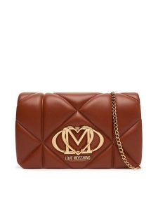 LOVE MOSCHINO Torebka JC4043PP1NLC0312 Brązowy. Brązowe torebki wieczorowe LOVE MOSCHINO, bez wzorów, ze skóry, bez dodatków. Za 559,99 zł.