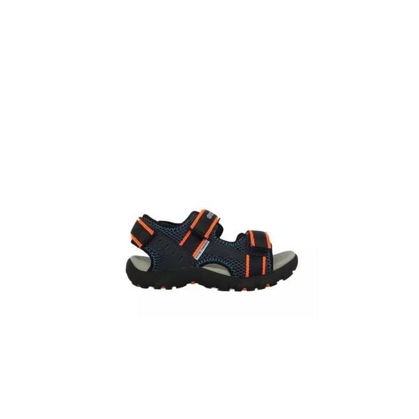 Sandały GEOX JR SANDAL STRADA A Niebieski. Niebieskie sandały Geox, bez wzorów, ze skóry, bez obcasa, bez zapięcia. Za 141,99 zł.