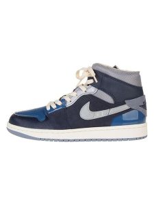 Nike Skórzane sneakersy "1 Mid SE Craft" w kolorze granatowo-szarym rozmiar: 40. Niebieskie trampki Nike, bez wzorów, z materiału, bez zapięcia. Za 418,26 zł.