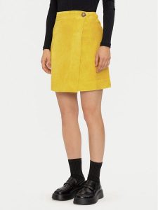 United Colors Of Benetton Spódnica mini 4Q5GD0048 Żółty Regular Fit. Żółte spódnice United Colors of Benetton, bez wzorów, z syntetyku, mini. Za 139,99 zł.