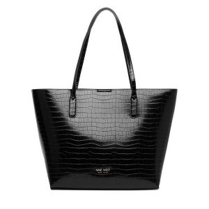 Torebka Nine West. Czarne shopper bag Nine West, bez wzorów, bez dodatków. Za 279,99 zł.