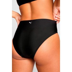 Dół od bikini z wysokim stanem, czarne. Czarne bikini Puma, bez wzorów. Za 177,90 zł.