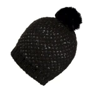 Damska Czapka Lorelai Bobble IV. Czarne czapki Regatta, bez wzorów, sportowe. Za 33,99 zł.