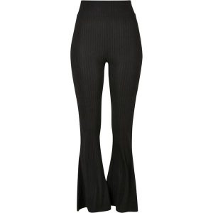 Damskie legginsy z wysokim stanem, z rozszerzonym pasem. Urban Classics. Czarne legginsy Urban Classics, bez wzorów, z elastanu, z podwyższonym stanem. Za 106,70 zł.