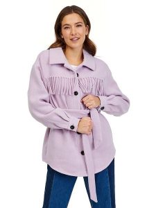 Orsay Kurtka koszulowa w kolorze lawendowym rozmiar: 38. Różowe kurtki Orsay, bez wzorów, z tkaniny, bez kaptura. Za 93,45 zł.