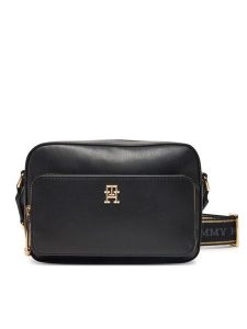 Tommy Hilfiger Torebka Th Joy Camera Bag AW0AW16812 Czarny. Czarne listonoszki TOMMY HILFIGER, bez wzorów, ze skóry, bez dodatków. Za 239,99 zł.
