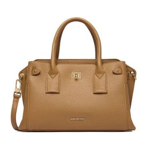 Torebka GINO ROSSI. Brązowe kuferki Gino Rossi, bez wzorów, bez dodatków. Za 329,99 zł.