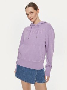 Mustang Bluza Margo 1014961 Fioletowy Oversize. Fioletowe bluzy Mustang, s, bez wzorów, z bawełny, bez kaptura. Za 159,99 zł.