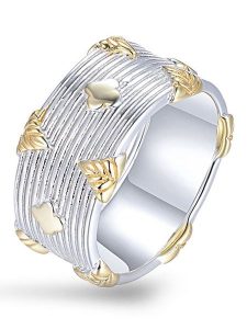 Eclat d'Argent Pozłacany pierścionek rozmiar: 54. Szare pierścionki Eclat d'Argent, pozłacane. Za 247,40 zł.