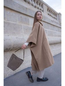 Maison héritage PARIS Skórzana torebka "Leyla" w kolorze szarobrązowym - 28 x 26 x 14 cm rozmiar: onesize. Brązowe torebki klasyczne Maison héritage PARIS, bez wzorów, z materiału, przez ramię, bez dodatków. Za 282,99 zł.