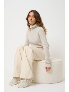 AUTHENTIC CASHMERE Kaszmirowy golf "Linda" w kolorze kremowym rozmiar: XL. Brązowe golfy AUTHENTIC CASHMERE, bez wzorów, z kaszmiru. Za 459,04 zł.