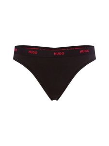HUGO Stringi Kobiety Bawełna czarny, XS. Czarne stringi Hugo, bez wzorów, z bawełny. Za 95,95 zł.