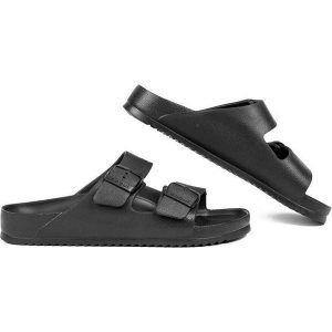 Klapki damskie Coqui Kong. Czarne klapki Coqui, bez wzorów, bez obcasa. Za 139,99 zł.