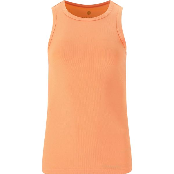 Damski tank top Athlecia Madilyn. Brązowe topy Athlecia, bez wzorów, sportowe, bez kołnierzyka, bez ramiączek. Za 133,50 zł.