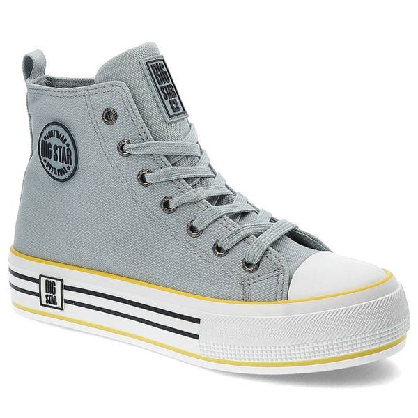 Niebieskie Trampki Big Star Damskie Stylowe Buty. Niebieskie trampki Big Star, bez wzorów, z materiału, bez zapięcia. Za 149,00 zł.