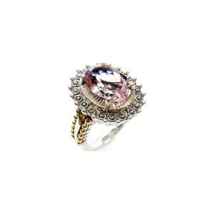 PRIMADONNA Srebrny pierścionek wielki różowy ametyst koktajlowy 6,6 ct. Czerwone pierścionki Braccatta, z ametystem, srebrne. W wyprzedaży za 649,00 zł.