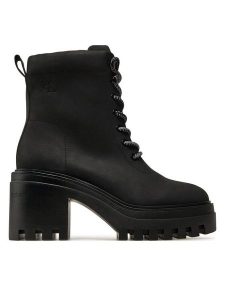 Calvin Klein Jeans Trzewiki Chunky Heeled Zip Boot Lth YW0YW01548 Czarny. Czarne botki Calvin Klein Jeans, bez wzorów, z jeansu, bez obcasa, na słupku, bez zapięcia. Za 429,99 zł.