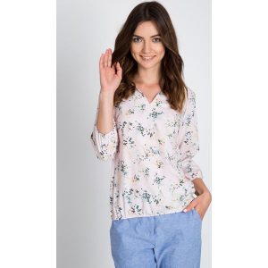 Bluzka bombka w delikatny print QUIOSQUE. Bluzki marki QUIOSQUE. W wyprzedaży za 89,99 zł.