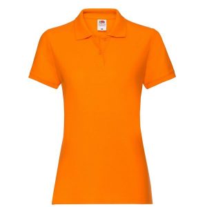 Damska Koszulka Polo Premium Plain. Szare koszulki sportowe FRUIT OF THE LOOM, bez wzorów, bez ramiączek. Za 65,99 zł.