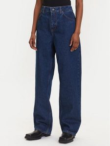HUGO Jeansy Leni_B 50534157 Granatowy Loose Fit. Niebieskie jeansy Hugo, bez wzorów, z bawełny. Za 389,99 zł.