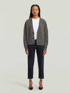 G-Star Dżinsy - Boyfriend fit - w kolorze granatowym rozmiar: W28/L/30. Niebieskie jeansy G-Star, z aplikacjami, ze skóry, z podwyższonym stanem. Za 231,61 zł.