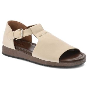 Sandały damskie Artiker, cholewka ze skóry naturalnej licowej pasek wokół kostki z regulacją na klamrę, beżowe, 58C0545. Brązowe sandały ARTIKER, bez wzorów, ze skóry, bez obcasa, bez zapięcia. Za 219,00 zł.