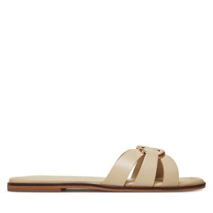 Klapki TWINSET. Brązowe klapki Twinset, bez wzorów, bez obcasa. Za 469,99 zł.