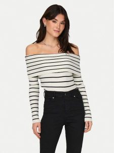 JDY Bluzka Liva 15336133 Écru Slim Fit. Bluzki JDY, xl, bez wzorów, z syntetyku, bez kołnierzyka, bez ramiączek. Za 169,99 zł.