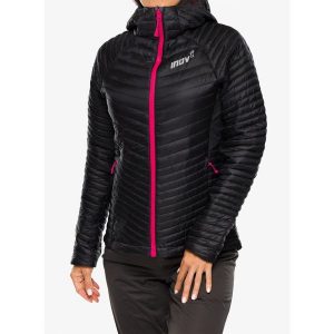 Kurtka ocieplana damska Inov-8 Thermoshell Pro FZ. Czarne kurtki Inov-8, m, bez wzorów, z puchu, bez kaptura. Za 440,99 zł.