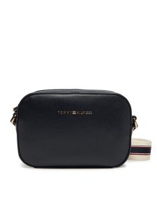 Tommy Hilfiger Torebka AW0AW17450 Granatowy. Niebieskie listonoszki TOMMY HILFIGER, bez wzorów, ze skóry, bez dodatków. Za 349,99 zł.