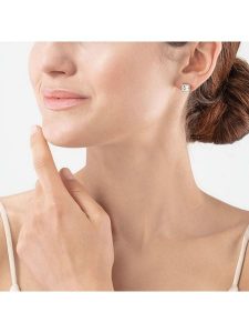 COEUR DE LION Kolczyki-wkrętki z kryształami rozmiar: onesize. Szare kolczyki COEUR DE LION, z kryształem, ze stali. Za 113,99 zł.