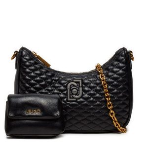 Torebka Liu Jo. Czarne torebki klasyczne Liu Jo, bez wzorów, bez dodatków. Za 399,99 zł.