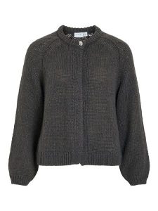 Vila Kardigan w kolorze antracytowym rozmiar: L. Czarne kardigany Vila, l, bez wzorów, ze splotem, bez ramiączek. Za 96,37 zł.