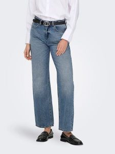 ONLY Dżinsy - Regular fit - w kolorze niebieskim rozmiar: XS/L34. Niebieskie jeansy ONLY, z aplikacjami, ze skóry. Za 70,24 zł.