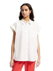 Scotch & Soda Koszula w kolorze białym rozmiar: 38. Białe koszule Scotch & Soda, bez wzorów, z bawełny, bez kołnierzyka, bez ramiączek. Za 96,83 zł.