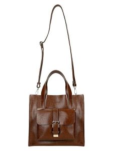 Wojas Skórzana torebka w kolorze jasnobrązowym - 30 x 27 x 11 cm rozmiar: onesize. Brązowe torebki klasyczne Wojas, bez wzorów, z materiału, przez ramię, bez dodatków. Za 373,35 zł.