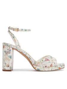 Aldo Sandały Gracious 14298548 Biały. Białe sandały ALDO, bez wzorów, ze skóry, bez obcasa, na słupku, bez zapięcia. Za 339,99 zł.