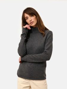 Just Cashmere Kaszmirowy sweter "June" w kolorze antracytowym rozmiar: M. Czarne golfy Just Cashmere, bez wzorów, z kaszmiru. Za 444,41 zł.
