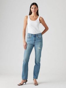 Levi's Dżinsy - Regular fit - w kolorze niebieskim rozmiar: W26/L32. Niebieskie jeansy Levi's®, z aplikacjami, z podwyższonym stanem. Za 192,79 zł.