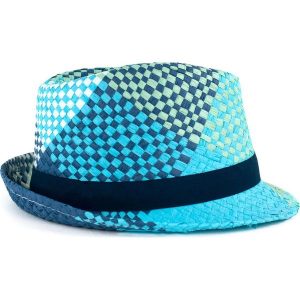 Kapelusz damski Lato w kratę niebieski. Kapelusze marki Art of Polo. Za 28,94 zł.