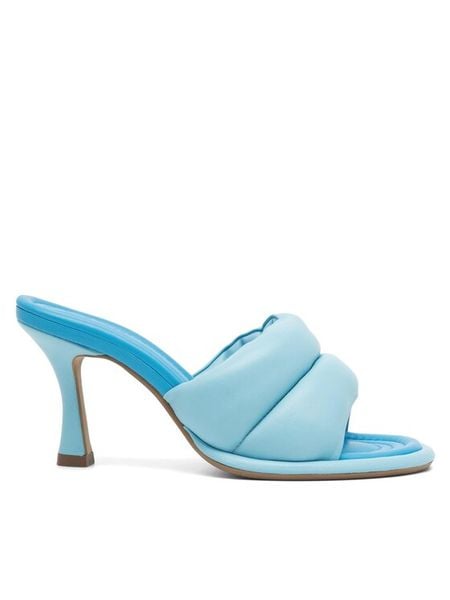 Gino Rossi Klapki VITORIA-01 Niebieski. Niebieskie klapki Gino Rossi, bez wzorów, ze skóry, bez obcasa. Za 379,99 zł.