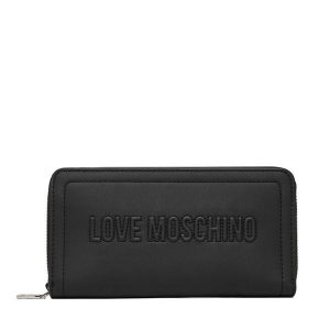 Portfel LOVE MOSCHINO. Czarne portfele LOVE MOSCHINO, bez wzorów. Za 459,99 zł.