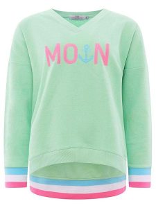 Zwillingsherz Bluza "MoinZH" w kolorze różowo-miętowym rozmiar: M. Różowe bluzy Zwillingsherz, m, bez wzorów, bez kaptura. Za 169,45 zł.