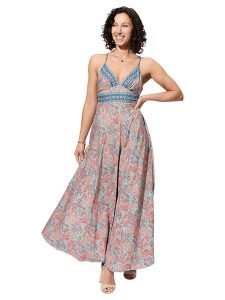 Aller Simplement Sukienka w kolorze turkusowo-czerwonym rozmiar: 34-40. Czerwone sukienki Aller Simplement, bez wzorów, klasyczne, bez kołnierzyka, bez ramiączek, maxi. Za 65,99 zł.