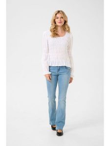 Cream Bluzka "Henva" w kolorze białym rozmiar: 40. Białe bluzki Cream, s, bez wzorów, z wiskozy, klasyczne, bez kołnierzyka, bez ramiączek. Za 136,13 zł.