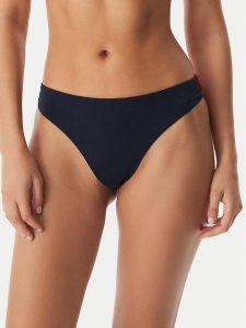 Tommy Hilfiger Dół od bikini UW0UW06573 Granatowy. Niebieskie bikini TOMMY HILFIGER, bez wzorów, z syntetyku. Za 189,99 zł.