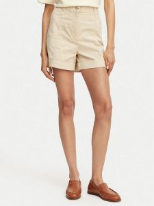 BOSS Szorty materiałowe C Tanessa-D 50556391 Beżowy Regular Fit. Brązowe szorty Boss, bez wzorów, z bawełny. Za 399,99 zł.