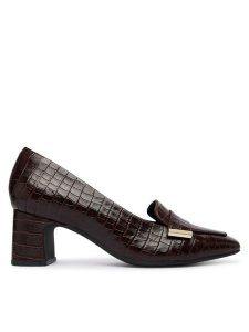 Clarks Czółenka Fernie Edge 26327185 Brązowy ciemny. Brązowe czółenka Clarks, bez wzorów, bez obcasa, bez zapięcia. Za 389,99 zł.
